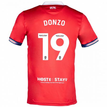 Kandiny Niño Camiseta Jolie Donzo #19 Rojo 1ª Equipación 2023/24 La Camisa Chile