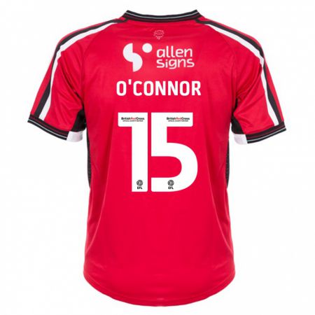 Kandiny Niño Camiseta Paudie O'connor #15 Rojo 1ª Equipación 2023/24 La Camisa Chile