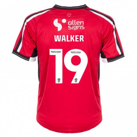 Kandiny Niño Camiseta Tyler Walker #19 Rojo 1ª Equipación 2023/24 La Camisa Chile