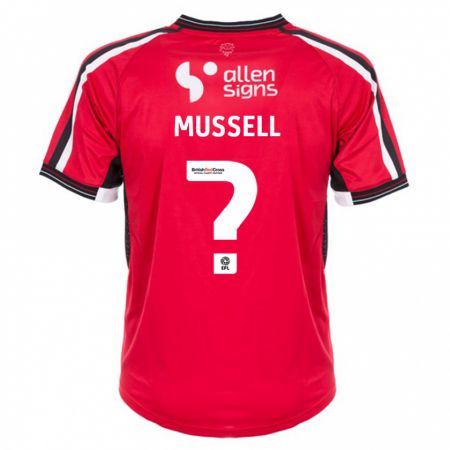 Kandiny Niño Camiseta Theo Mussell #0 Rojo 1ª Equipación 2023/24 La Camisa Chile