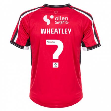 Kandiny Niño Camiseta Kyrell Wheatley #0 Rojo 1ª Equipación 2023/24 La Camisa Chile