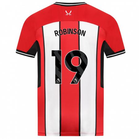 Kandiny Niño Camiseta Jack Robinson #19 Rojo 1ª Equipación 2023/24 La Camisa Chile