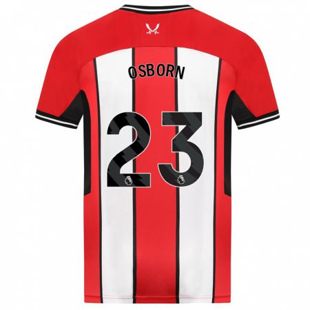 Kandiny Niño Camiseta Ben Osborn #23 Rojo 1ª Equipación 2023/24 La Camisa Chile