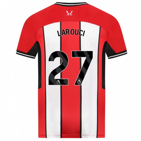 Kandiny Niño Camiseta Yasser Larouci #27 Rojo 1ª Equipación 2023/24 La Camisa Chile