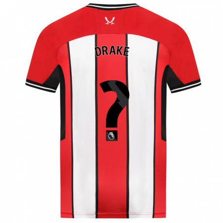 Kandiny Niño Camiseta Ben Drake #0 Rojo 1ª Equipación 2023/24 La Camisa Chile