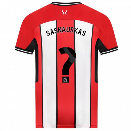 Kandiny Niño Camiseta Dovydas Sasnauskas #0 Rojo 1ª Equipación 2023/24 La Camisa Chile