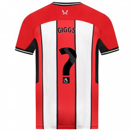 Kandiny Niño Camiseta Zach Giggs #0 Rojo 1ª Equipación 2023/24 La Camisa Chile