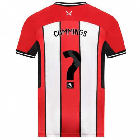 Kandiny Niño Camiseta Ethan Cummings #0 Rojo 1ª Equipación 2023/24 La Camisa Chile