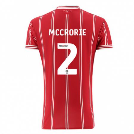 Kandiny Niño Camiseta Ross Mccrorie #2 Rojo 1ª Equipación 2023/24 La Camisa Chile