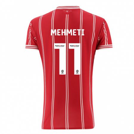 Kandiny Niño Camiseta Anis Mehmeti #11 Rojo 1ª Equipación 2023/24 La Camisa Chile