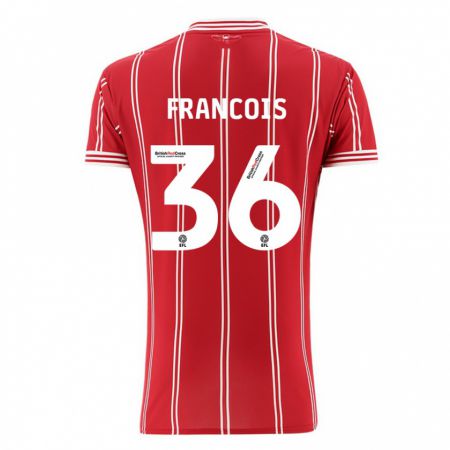 Kandiny Niño Camiseta Marlee Francois #36 Rojo 1ª Equipación 2023/24 La Camisa Chile