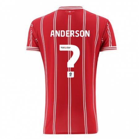 Kandiny Niño Camiseta Taine Anderson #0 Rojo 1ª Equipación 2023/24 La Camisa Chile