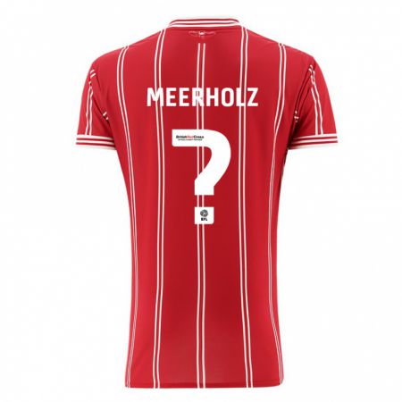 Kandiny Niño Camiseta Jed Meerholz #0 Rojo 1ª Equipación 2023/24 La Camisa Chile