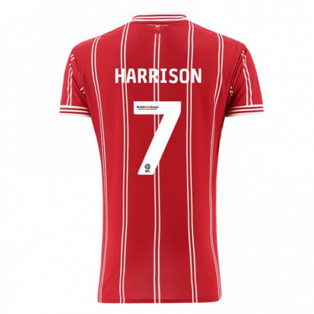 Kandiny Niño Camiseta Abi Harrison #7 Rojo 1ª Equipación 2023/24 La Camisa Chile