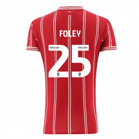 Kandiny Niño Camiseta Erin Foley #25 Rojo 1ª Equipación 2023/24 La Camisa Chile