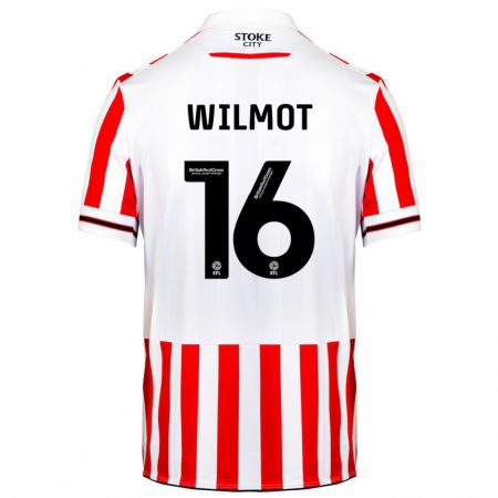 Kandiny Niño Camiseta Ben Wilmot #16 Rojo Blanco 1ª Equipación 2023/24 La Camisa Chile