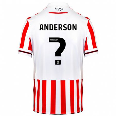 Kandiny Niño Camiseta Freddie Anderson #0 Rojo Blanco 1ª Equipación 2023/24 La Camisa Chile