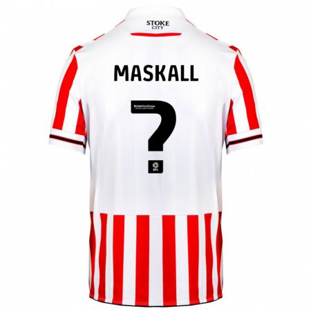 Kandiny Niño Camiseta Josh Maskall #0 Rojo Blanco 1ª Equipación 2023/24 La Camisa Chile