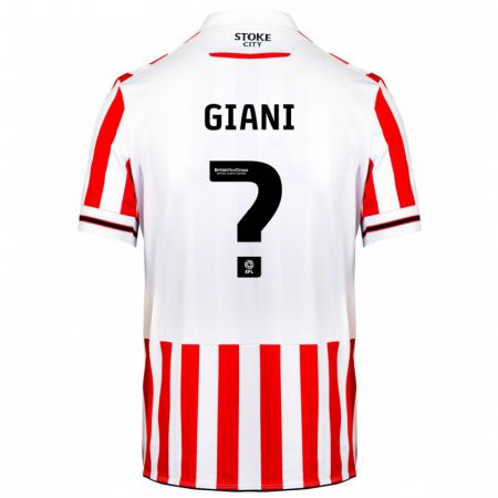 Kandiny Niño Camiseta Laurence Giani #0 Rojo Blanco 1ª Equipación 2023/24 La Camisa Chile