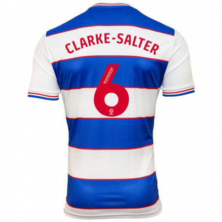 Kandiny Niño Camiseta Jake Clarke-Salter #6 Blanco Azul 1ª Equipación 2023/24 La Camisa Chile