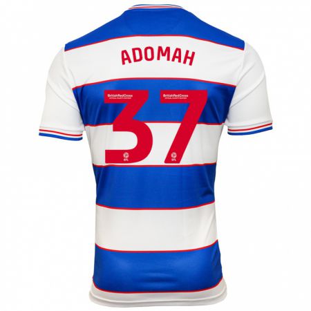 Kandiny Niño Camiseta Albert Adomah #37 Blanco Azul 1ª Equipación 2023/24 La Camisa Chile