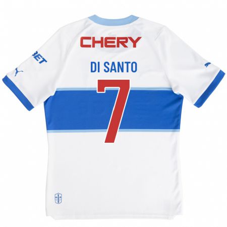 Kandiny Niño Camiseta Franco Di Santo #7 Blanco 1ª Equipación 2023/24 La Camisa Chile