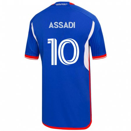 Kandiny Niño Camiseta Lucas Assadi #10 Azul 1ª Equipación 2023/24 La Camisa Chile