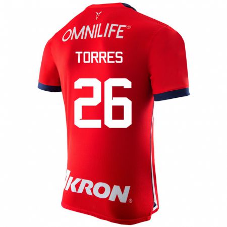 Kandiny Niño Camiseta Araceli Torres #26 Rojo 1ª Equipación 2023/24 La Camisa Chile