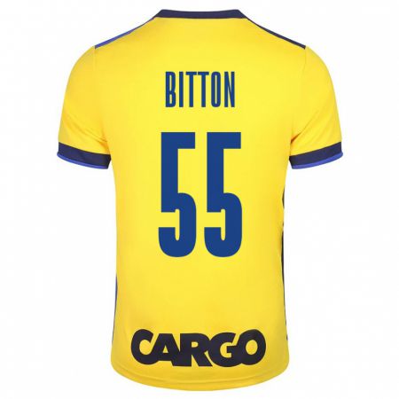 Kandiny Niño Camiseta Nir Bitton #55 Amarillo 1ª Equipación 2023/24 La Camisa Chile
