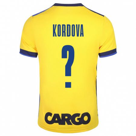 Kandiny Niño Camiseta Adir Kordova #0 Amarillo 1ª Equipación 2023/24 La Camisa Chile