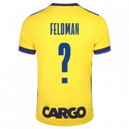 Kandiny Niño Camiseta Ron Feldman #0 Amarillo 1ª Equipación 2023/24 La Camisa Chile