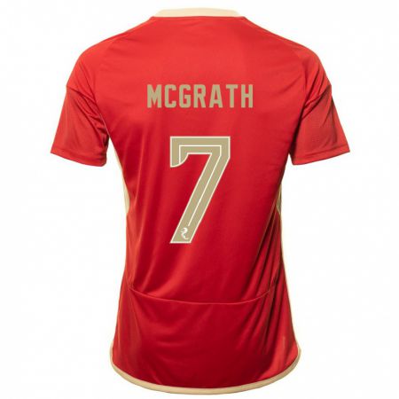 Kandiny Niño Camiseta Jamie Mcgrath #7 Rojo 1ª Equipación 2023/24 La Camisa Chile