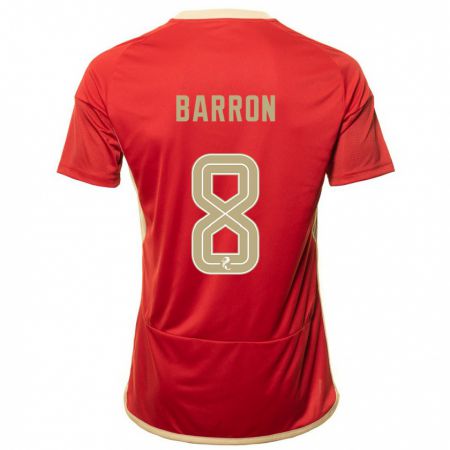 Kandiny Niño Camiseta Connor Barron #8 Rojo 1ª Equipación 2023/24 La Camisa Chile