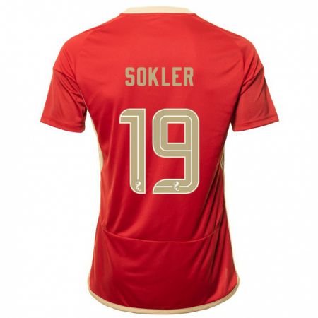 Kandiny Niño Camiseta Ester Sokler #19 Rojo 1ª Equipación 2023/24 La Camisa Chile