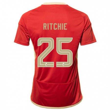 Kandiny Niño Camiseta Tom Ritchie #25 Rojo 1ª Equipación 2023/24 La Camisa Chile