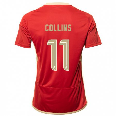 Kandiny Niño Camiseta Bailley Collins #11 Rojo 1ª Equipación 2023/24 La Camisa Chile