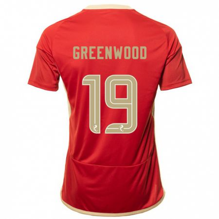 Kandiny Niño Camiseta Brodie Greenwood #19 Rojo 1ª Equipación 2023/24 La Camisa Chile