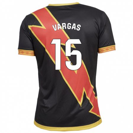 Kandiny Niño Camiseta Rosario Vargas Sarasqueta #15 Negro 2ª Equipación 2023/24 La Camisa Chile