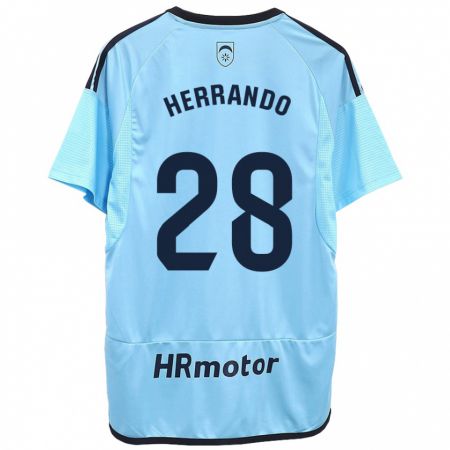 Kandiny Niño Camiseta Jorge Herrando #28 Azul 2ª Equipación 2023/24 La Camisa Chile