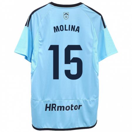 Kandiny Niño Camiseta Guillem Molina #15 Azul 2ª Equipación 2023/24 La Camisa Chile