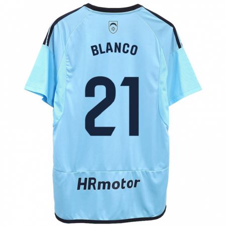 Kandiny Niño Camiseta Alexia Blanco Llacuno #21 Azul 2ª Equipación 2023/24 La Camisa Chile