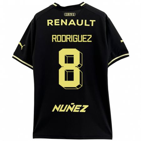 Kandiny Niño Camiseta Sebastián Rodríguez #8 Negro 2ª Equipación 2023/24 La Camisa Chile