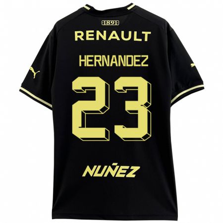 Kandiny Niño Camiseta Abel Hernández #23 Negro 2ª Equipación 2023/24 La Camisa Chile