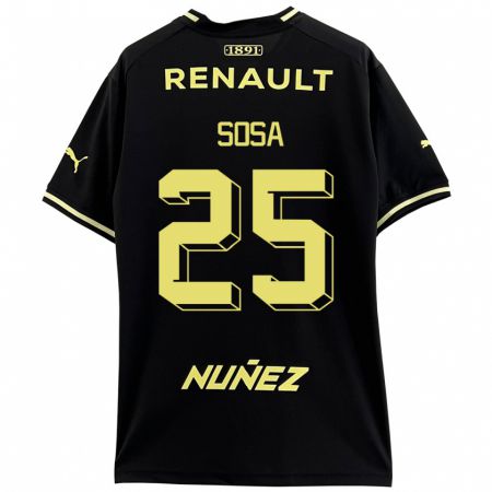 Kandiny Niño Camiseta Ignacio Sosa #25 Negro 2ª Equipación 2023/24 La Camisa Chile