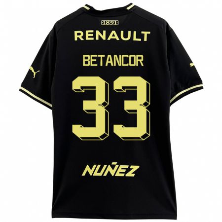 Kandiny Niño Camiseta Bruno Betancor #33 Negro 2ª Equipación 2023/24 La Camisa Chile