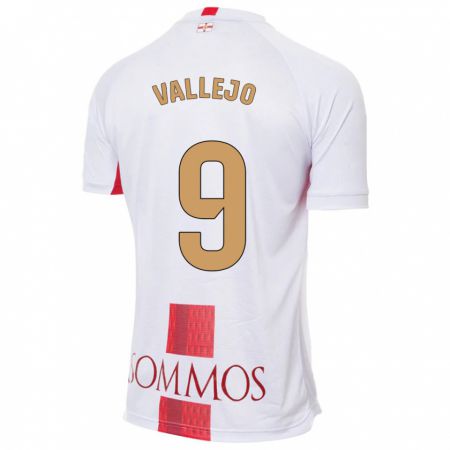 Kandiny Niño Camiseta Hugo Vallejo #9 Blanco 2ª Equipación 2023/24 La Camisa Chile