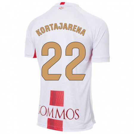 Kandiny Niño Camiseta Iker Kortajarena #22 Blanco 2ª Equipación 2023/24 La Camisa Chile