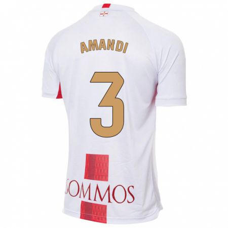 Kandiny Niño Camiseta Iván Amandi #3 Blanco 2ª Equipación 2023/24 La Camisa Chile