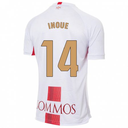 Kandiny Niño Camiseta Moe Inoue #14 Blanco 2ª Equipación 2023/24 La Camisa Chile