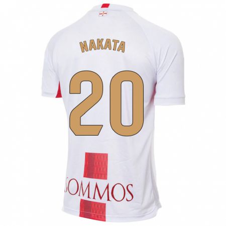 Kandiny Niño Camiseta Yuki Nakata #20 Blanco 2ª Equipación 2023/24 La Camisa Chile